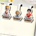 Gift For Yourself,Reading - 3D Effect Reading Woman Man Kid Family - Personalized Custom Shaped Leather Magnetic Bookmark
