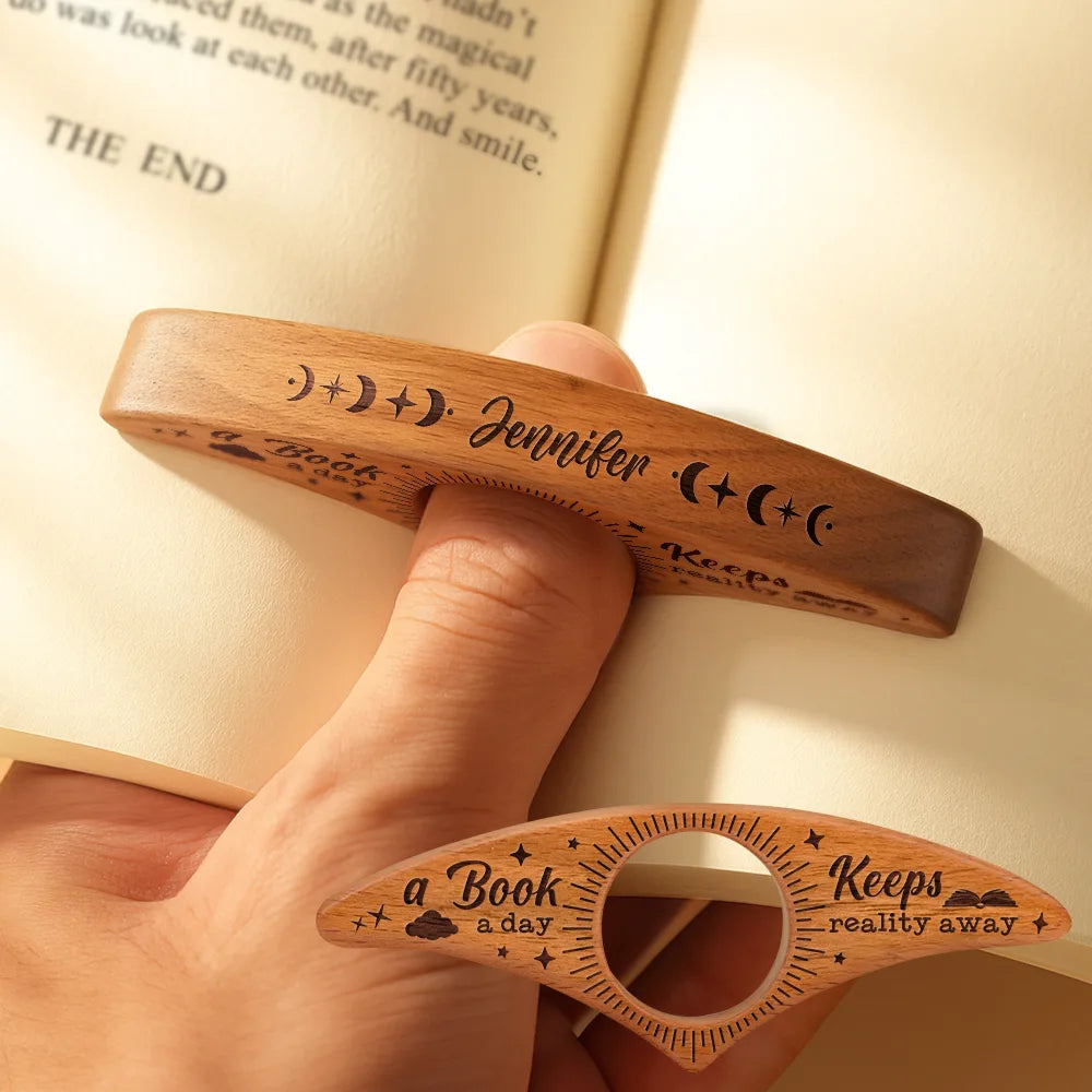 A Book A Day Keeps Reality Away - Personalized Book Page Holder