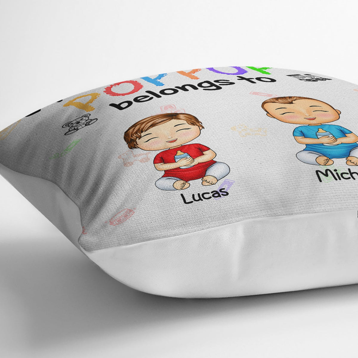 This Awesome Daddy Mommy Belongs To - Loving Gift For Mother, Father, Grandma, Grandpa - Personalized Custom Pillow