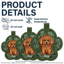 Cute Dog Cat Faux Engraving - Personalized Custom Shaped Leather Keychain