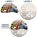 Gift For Couples, Gift For Father, Family - Custom Photo When You Are Family The Miles Don't Matter - Personalized Custom Shaped Car Visor Clip
