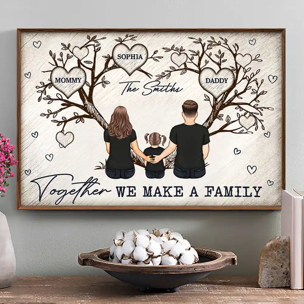 Gift For Couples, Gift For Husband, Gift For Wife, Pet Couple - Together We Make A Family Young Parents With Pet - Personalized Poster