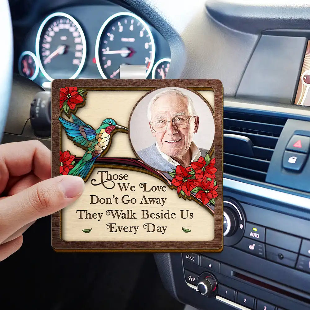 Family, Parents, Gift For Grandparents, Gift For Sibling, Memorial - Custom Photo I'll Carry You With Me - Memorial - Personalized Custom Shaped Car Visor Clip