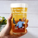 Dog Mom, Dog Lovers, Gift For Yourself, Pet Lovers - A Woman Cannot Survive On Beer Alone Dog Mom Dog Dad - Personalized Beer Glass