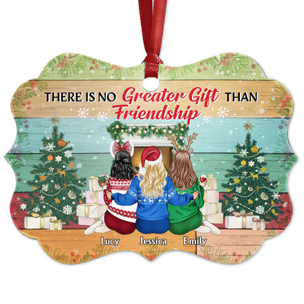 Best Friends There Is No Greater Gift Than Friendship - Christmas Gift For BFF And Sisters - Personalized Custom Aluminum Ornament