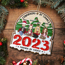 Christmas Colleagues 2023 Coworkers By Chance - Gift For Colleagues - Personalized Custom Shaped Wooden Ornament