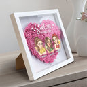 Gift For Bestie - Besties Forever - Personalized Flower Shadow Box