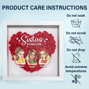Gift For Bestie - Besties Forever - Personalized Flower Shadow Box