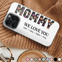 Gift For Mother, Mom, Children - Mommy Grandma Birth Month Flower We Love You - Personalized Clear Phone Case