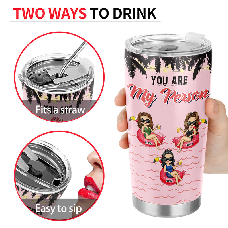 Beach Best Friend Apparently We're Trouble When We're Together - Gift For Bestie - Personalized Custom Tumbler