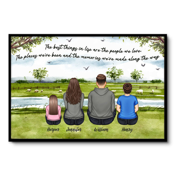 The Best Things In Life Are The People We Love - Family Gift - Personalized Poster