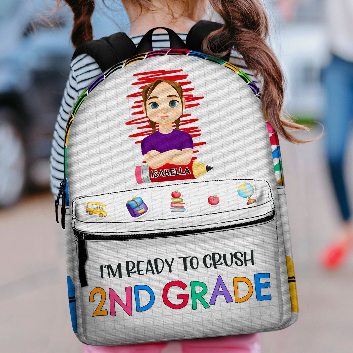 I'm Ready To Crush School - Gift For Kids, Back To School Gift - Personalized Canvas Backpack