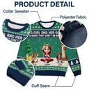 A Girl And Her Dogs A Bond That Can't Be Broken - Personalized Unisex Ugly Sweater