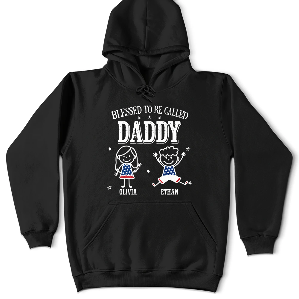 Independence Day,Gift For Grandpa,Humorous,Custom Text - America Blessed To Be Called Papa Nana - Personalized T Shirt