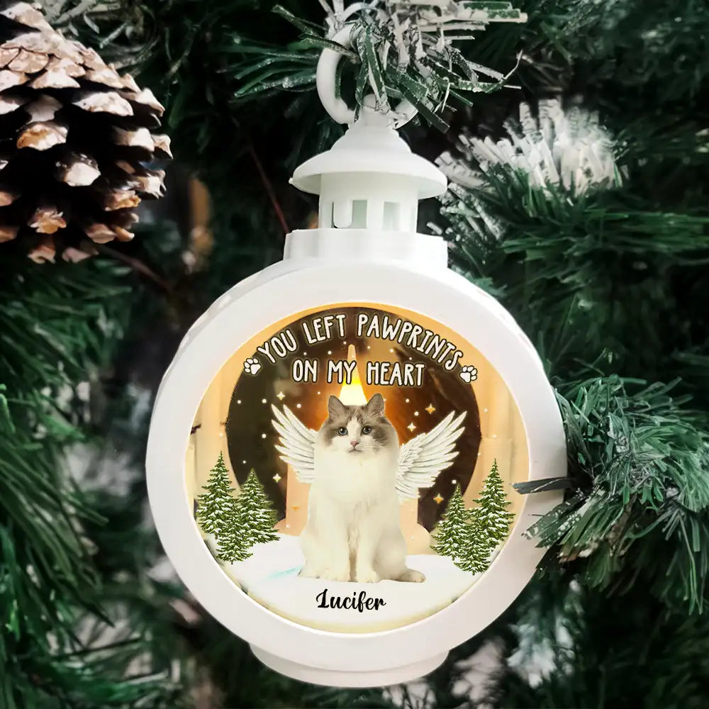 Christmas,Pet Lovers,Dog Lovers,Memorial,Custom Photo,Sad - Custom Photo Your Light Will Always Shine In My Heart Memorial - Personalized Candlelight Lantern Ornament
