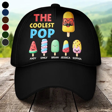 The Coolest Pop Grandpa Dad - Personalized Classic Cap