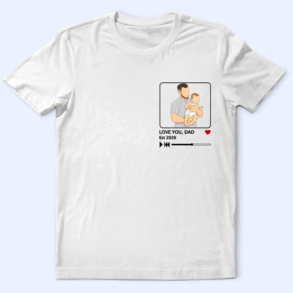 Gift For Husband,Gift For Yourself,Gift For Men,Gift For Father,Gift For Grandpa,New Dad,New baby,Non-Eng,Photo - Faceless Portrait,Playful - Custom Photo Faceless Portrait Best Dad Ever Est - Personalized T Shirt