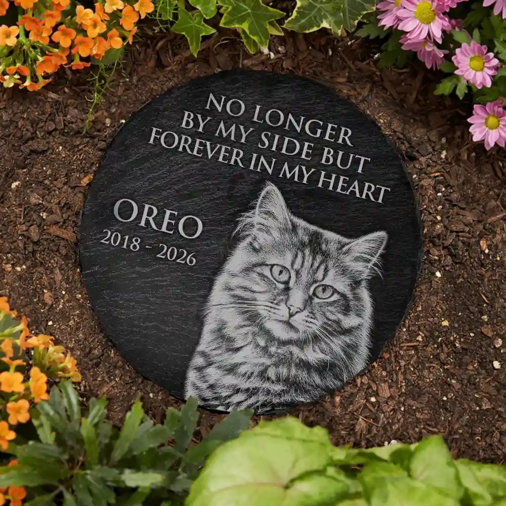 Art Design,Healing,Pet Memorial,Pet Lovers,Memorial,Photo - Pencil Sketch - Dark BG - Custom Photo White Pencil Sketch Art There Is No Greater Earthly Privilege Than To Have Been Loved By A Dog - Personalized Circle Memorial Garden Stone