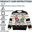 Christmas, Family, Gift For Bestie - Family Couple With Kids And Pets - Personalized Unisex Ugly Sweater