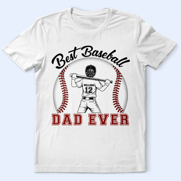 Gift For Mother,Gift For Father,Baseball,Happy,Vector - Best Baseball Mom Dad Ever - Personalized T Shirt