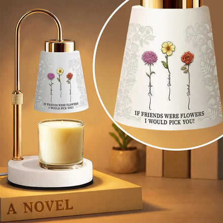 Birth Flower Grow An Old Friend - Personalized Truncated Cone Candle Warmer
