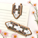 Gift For Yourself,Reading - Bookish Monogram - Personalized Custom Shaped Leather Magnetic Bookmark