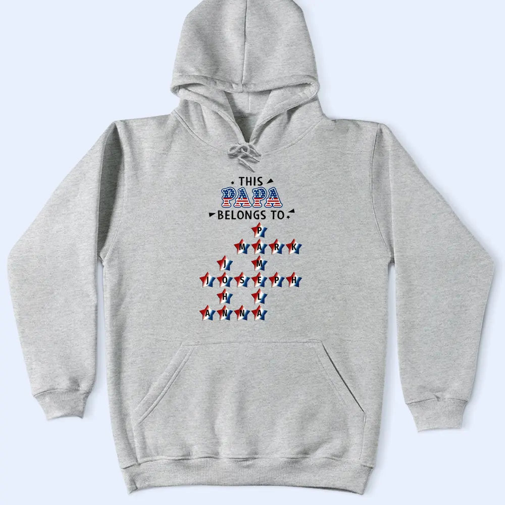 Independence Day, Gift For Grandpa, Adorable, Crossword - Crossword This Grandpa Belongs To Kids - Personalized T Shirt