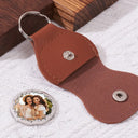 Memorial, Custom Photo, Family, Love, Parents, Gift For Grandparents - Custom Photo A Hug From Me To You To Get You Through - Personalized Leather Pocket Hug