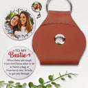 Memorial, Custom Photo, Family, Love, Parents, Gift For Grandparents - Custom Photo A Hug From Me To You To Get You Through - Personalized Leather Pocket Hug