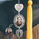 Graduation,Gift For Yourself,Custom Photo,Memorial,Sad - Custom Photo Across The Stage Know I'm Right There - Personalized Graduation Tassel Charm