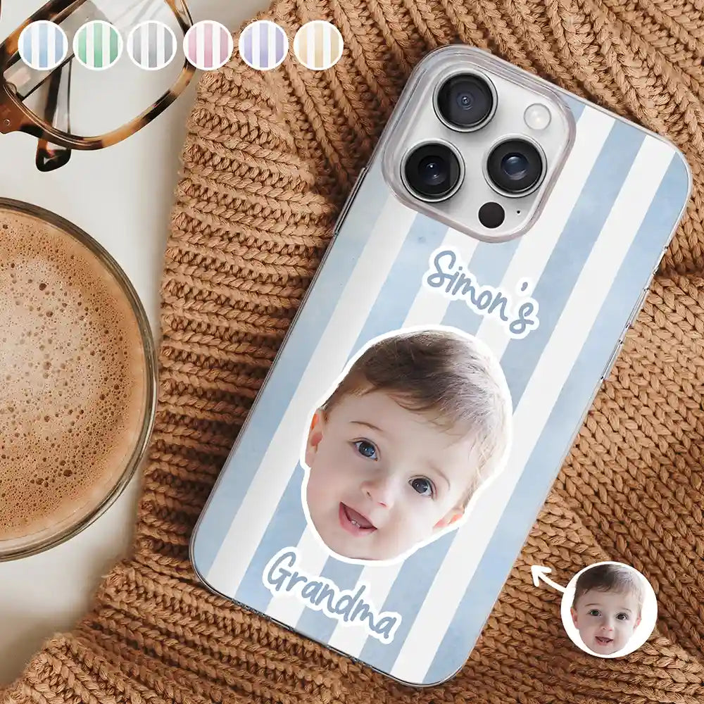 Custom Photo,Gift For Mother,Gift For Grandma,Happy - Custom Photo Baby Face This Mom Grandma Belongs To - Personalized Clear Phone Case
