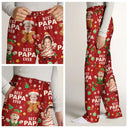 Gift For Husband,Gift For Men,Gift For Grandpa,Gift For Father,Happy - Custom Photo Best Dad Grandpa Ever Christmas Character - Personalized Pajama Pants