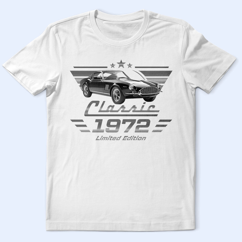 Gift For Father,Gift For Grandpa,Gift For Men,Non-Eng,Photo,Humorous - Custom Photo Classic Car Limited Edition - Personalized T Shirt