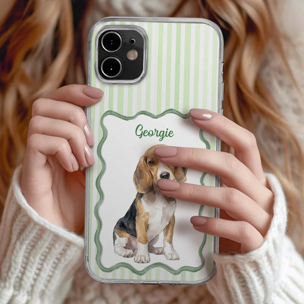 Custom Photo,Art Design,Pet Lovers,Top Market,Playful,Photo - Colored Pencil - Custom Photo Colored Pencil Sketch Dog Cat Pet Portrait - Personalized Clear Phone Case