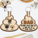 Pet Lovers,Dog Lovers,Cat Lovers - Custom Photo Every Poo I Do - Personalized Custom Shaped Leather Keychain