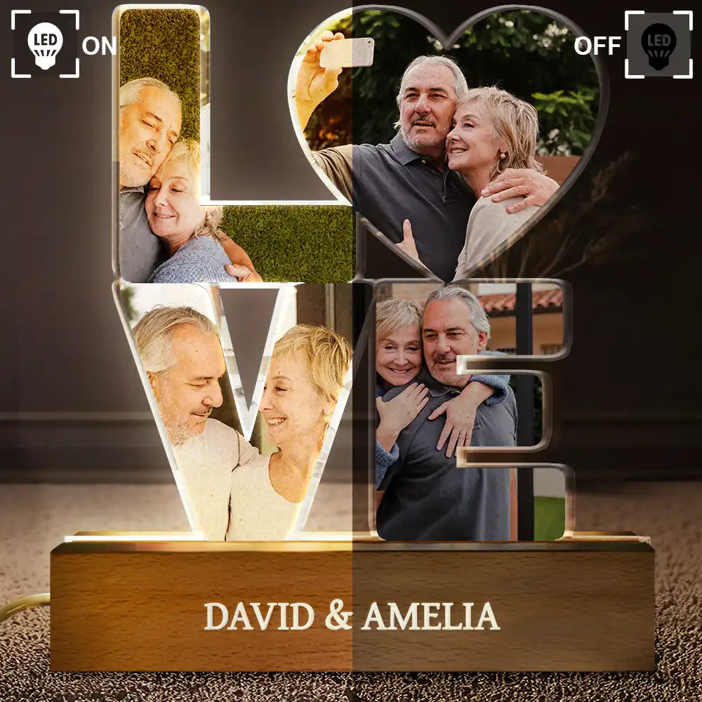 Gift For Couples,Love,Non-Eng,Gift For Husband,Gift For Wife,Gift For Boyfriend,Gift For Girlfriend,LGBT - Custom Photo Love You And Keep You Forever - Personalized Custom Shaped LED Light