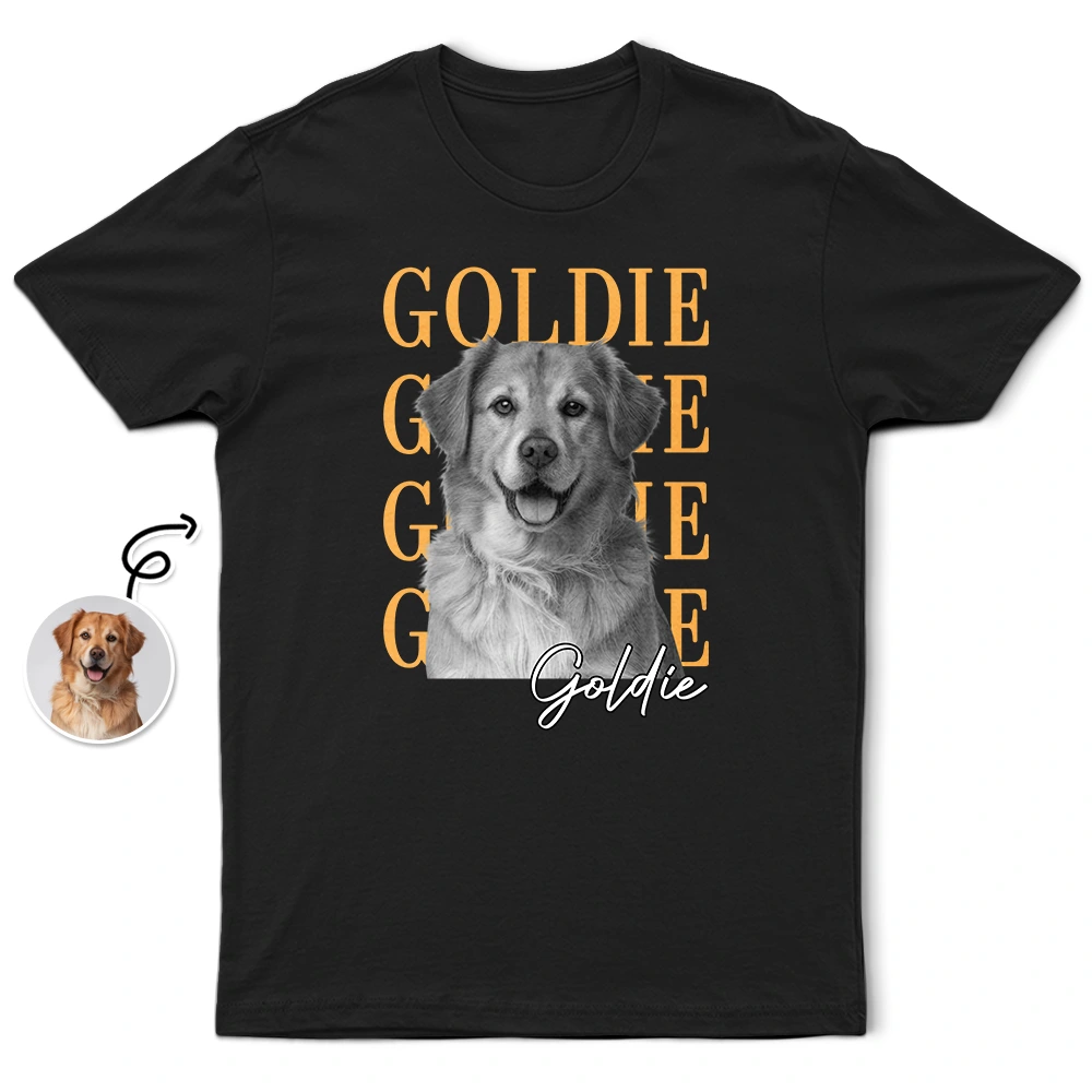 Custom Photo,Pet Lovers,Pet Mom,Pet Dad,Photo,Playful - Custom Photo Pet Lovers Pet Mom Pet Dad Lovely Portrait - Personalized T Shirt