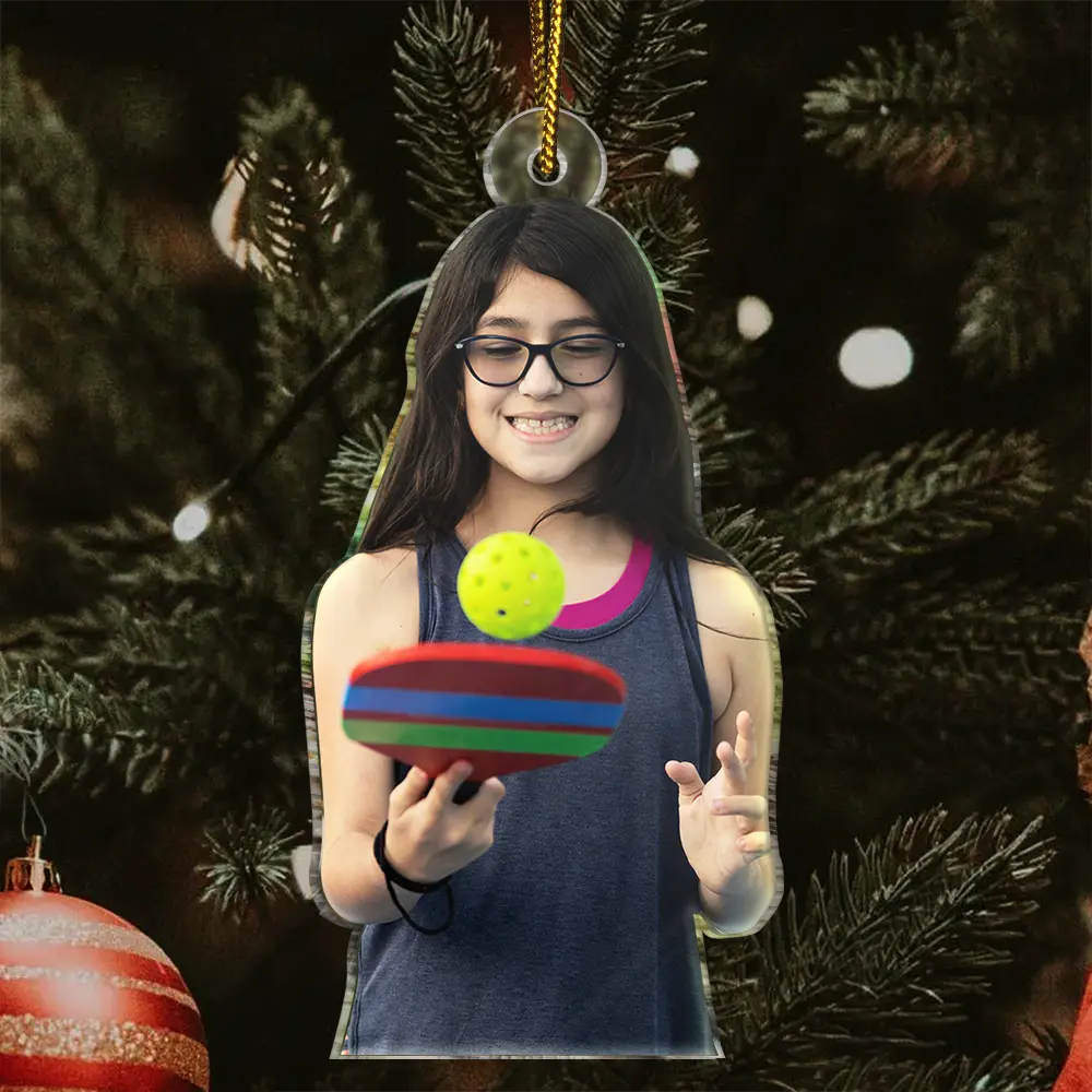 Gift For Yourself, Gift For Women, Gift For Men, Happy, Christmas, Custom Photo, Photo Hobby Ornament - Custom Photo Pickleball Christmas Decorations - Personalized Acrylic Photo Ornament