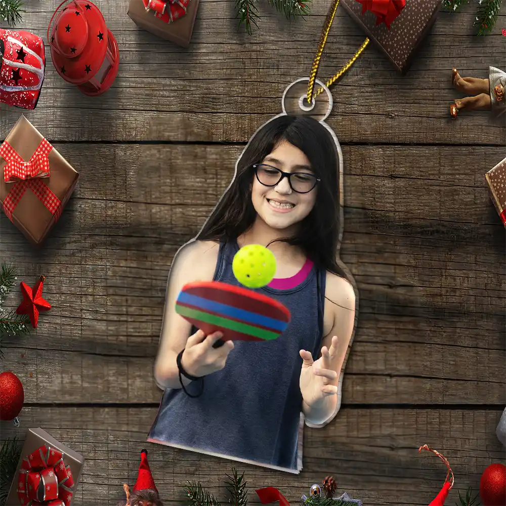 Gift For Yourself, Gift For Women, Gift For Men, Happy, Christmas, Custom Photo, Photo Hobby Ornament - Custom Photo Pickleball Christmas Decorations - Personalized Acrylic Photo Ornament