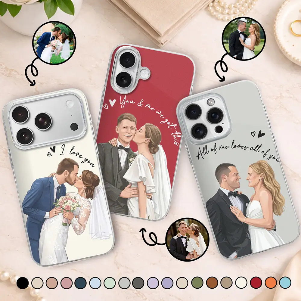 Custom Photo, Art Design, Gift For Couples, Romantic, Photo - Semi Realistic Portrait - Custom Photo Semi Realistic Portrait You & Me We Got This - Personalized Clear Phone Case