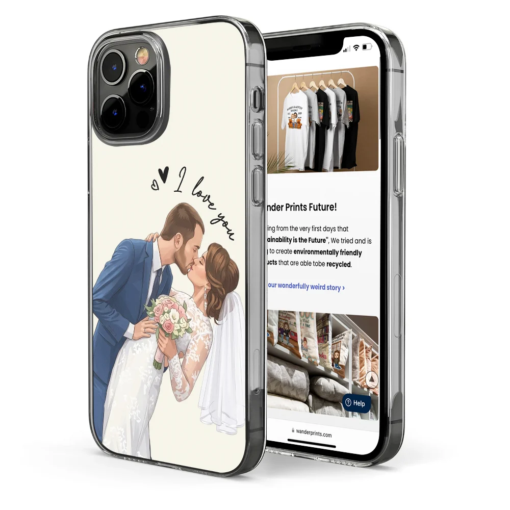Custom Photo, Art Design, Gift For Couples, Romantic, Photo - Semi Realistic Portrait - Custom Photo Semi Realistic Portrait You & Me We Got This - Personalized Clear Phone Case