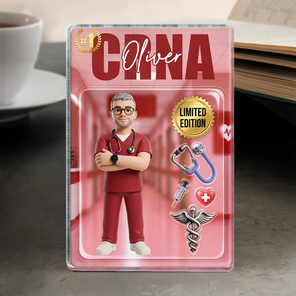 Custom Photo, Art Design, Nurse, Playful, Photo - Toybox Figure - Custom Photo Toybox Figure Nurse Limited Edition - Personalized Custom Shaped Acrylic Plaque