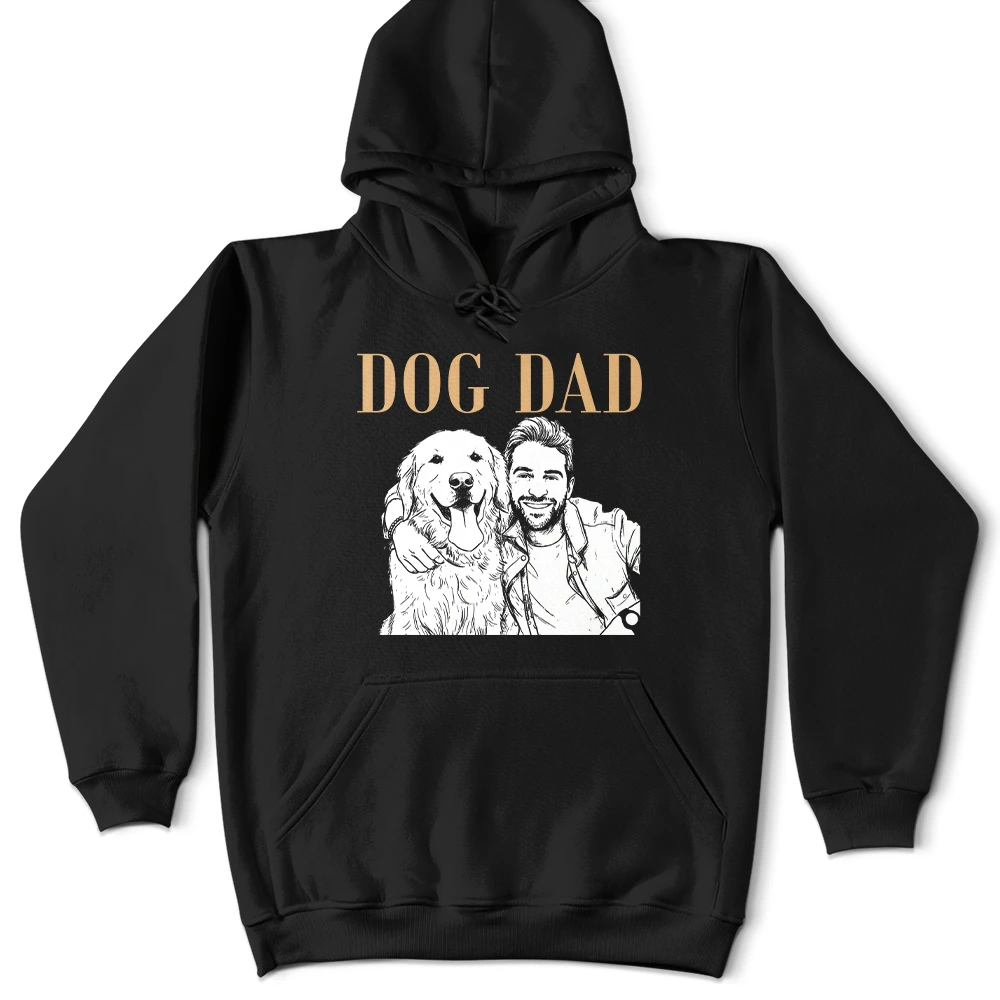 Dog Lovers,Pet Lovers,Dog Mom,Dog Dad,Cat Lovers,Cat Mom,Cat Dad,Pet Mom,Pet Dad,Non-Eng,Photo - Pencil Sketch (Dark BG),Adorable - Custom Photo White Pencil Sketch Art Pet Dad Pet Mom Lovely Portrait - Personalized T Shirt