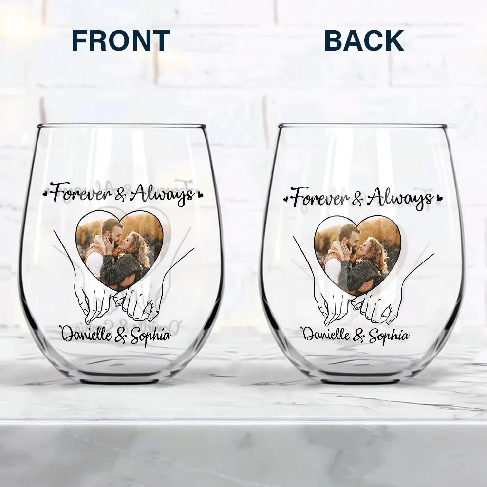 Gift For Couples,Gift For Husband,Gift For Wife,Love,Custom Photo - Custom Photo You And Me We Got This - Personalized Stemless Wine Glass