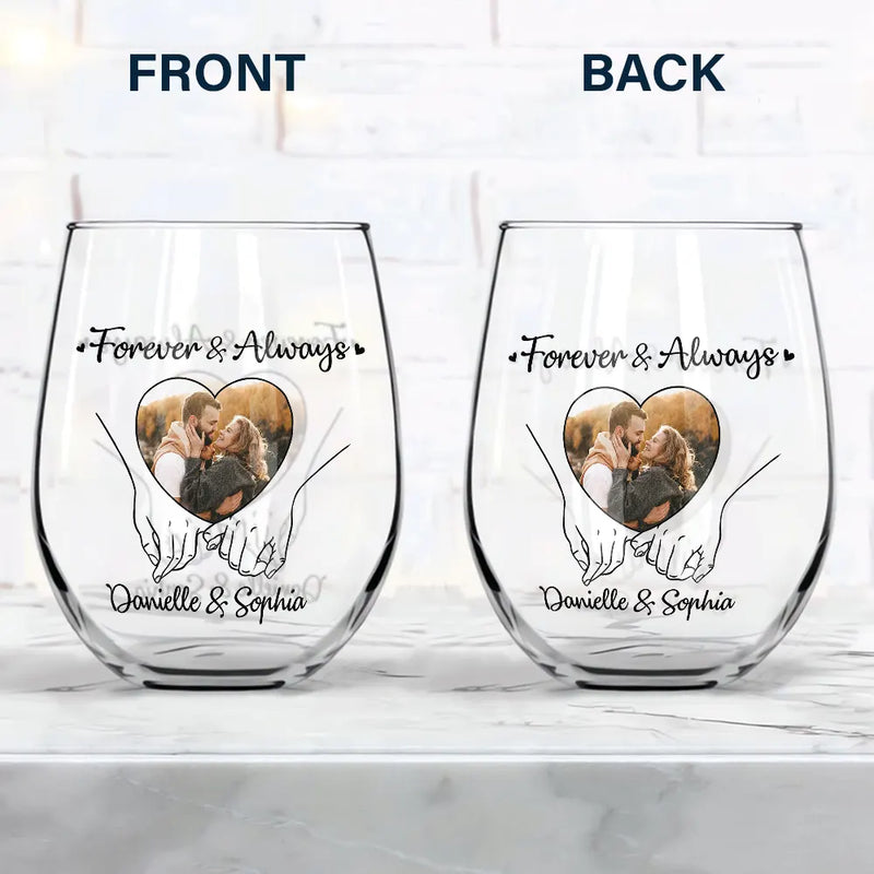 Gift For Couples,Gift For Husband,Gift For Wife,Love,Custom Photo - Custom Photo You And Me We Got This - Personalized Stemless Wine Glass