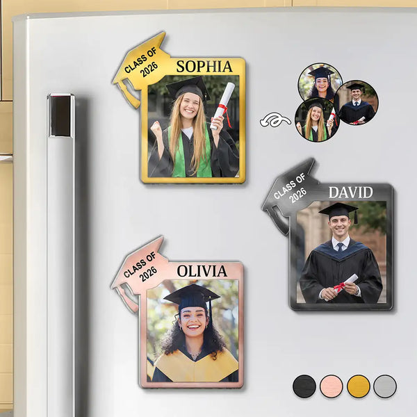 Graduation,Happy,Gift For Kids,Gift For Daughter,Gift For Son,Gift For Sibling,Gift For Sisters,Gift For Brothers,Gift For Bestie,Christian,Photo - Custom Photo Graduation Keepsake - Personalized Acrylic Magnet