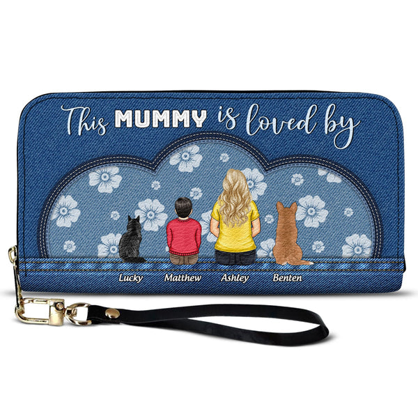 This Is Loved By - Gift For Mom, Mother - Personalized Leather Long Wallet