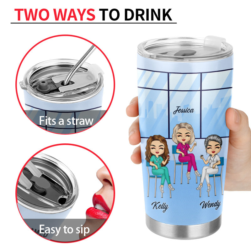 Never Dreamed We Would Be Super Cool Nurse Friends - Gift For BFF, Colleague - Personalized Custom Tumbler
