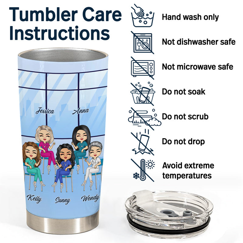 Never Dreamed We Would Be Super Cool Nurse Friends - Gift For BFF, Colleague - Personalized Custom Tumbler