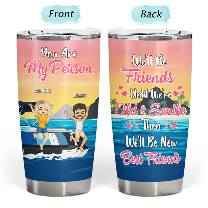 Best Friends This Is Us A Little Bit Of Crazy Friendship - Gift For Bestie - Personalized Custom Tumbler